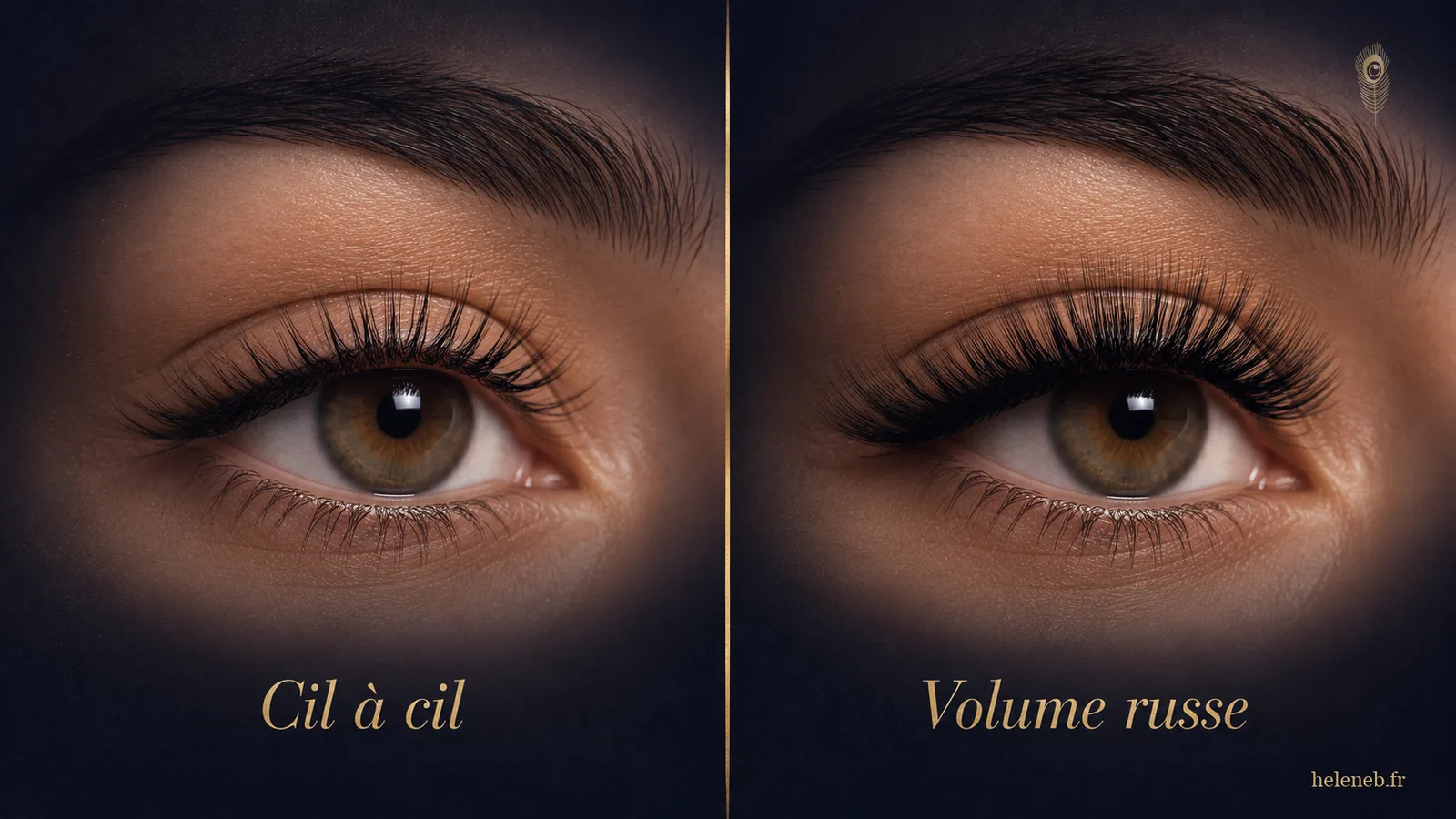 Cil à cil et volume russe